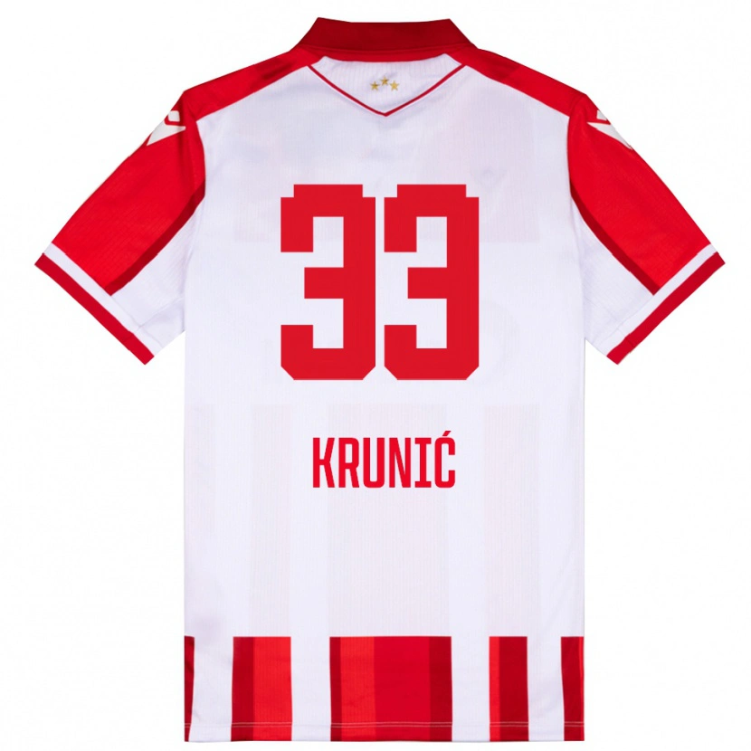 Danxen Dames Rade Krunic #33 Rood Wit Thuisshirt Thuistenue 2025/26 T-Shirt België