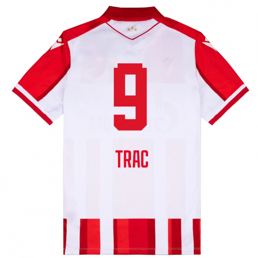 Danxen Dames Jovan Trac #9 Rood Wit Thuisshirt Thuistenue 2025/26 T-Shirt België