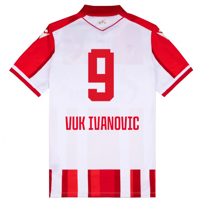 Danxen Dames Vuk Ivanovic #9 Rood Wit Thuisshirt Thuistenue 2025/26 T-Shirt België