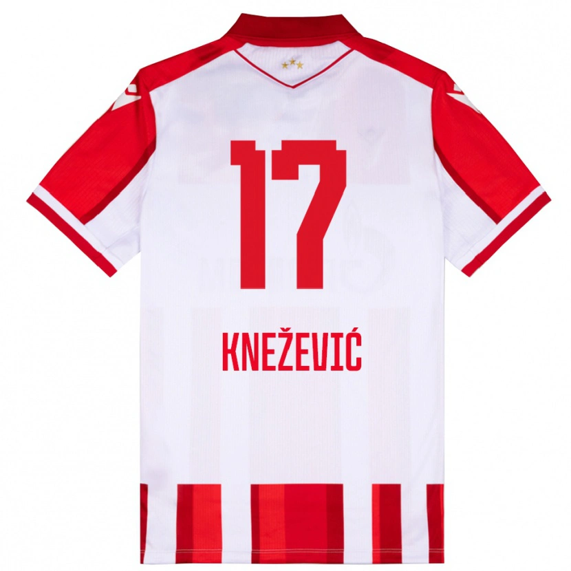 Danxen Dames Minja Knežević #17 Rood Wit Thuisshirt Thuistenue 2025/26 T-Shirt België