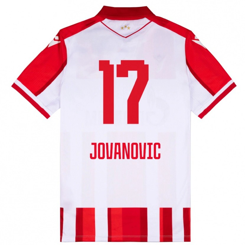 Danxen Dames Dusan Jovanovic #17 Rood Wit Thuisshirt Thuistenue 2025/26 T-Shirt België