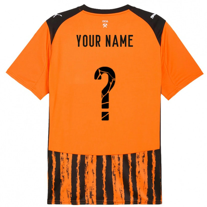 Danxen Dames Uw Naam #0 Oranje Zwart Thuisshirt Thuistenue 2025/26 T-Shirt België