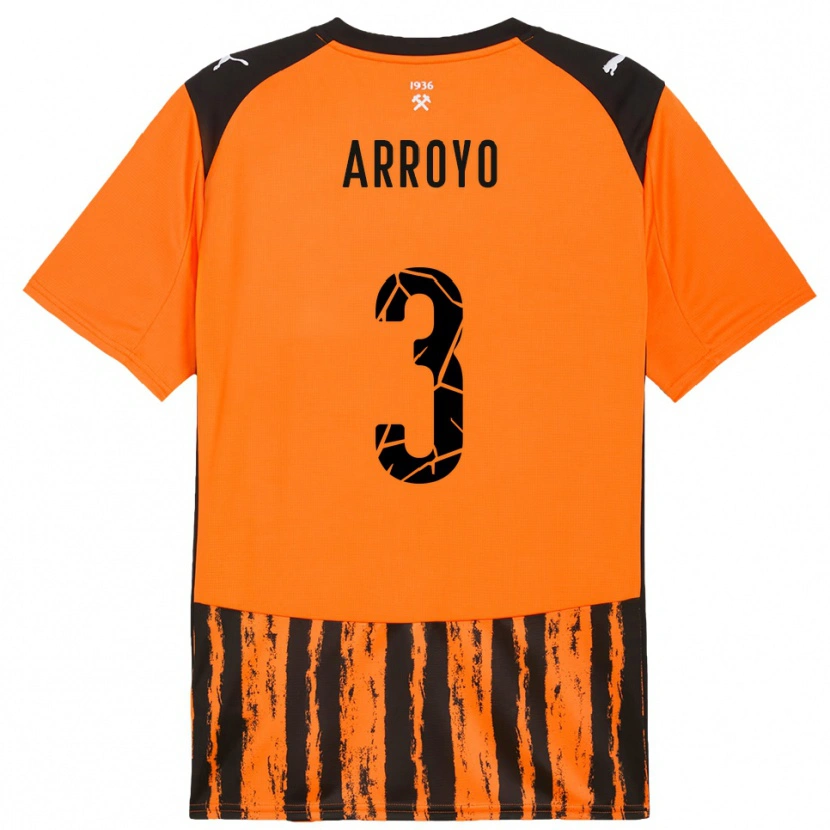 Danxen Dames Diego Arroyo #3 Oranje Zwart Thuisshirt Thuistenue 2025/26 T-Shirt België