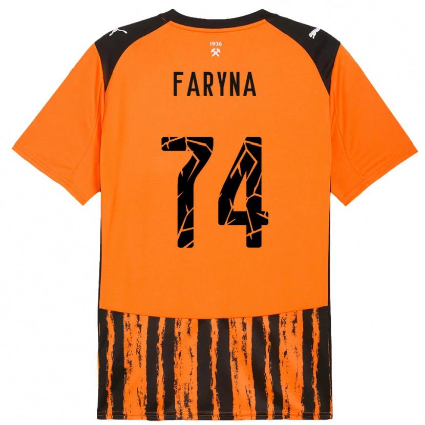 Danxen Dames Maryan Faryna #74 Oranje Zwart Thuisshirt Thuistenue 2025/26 T-Shirt België
