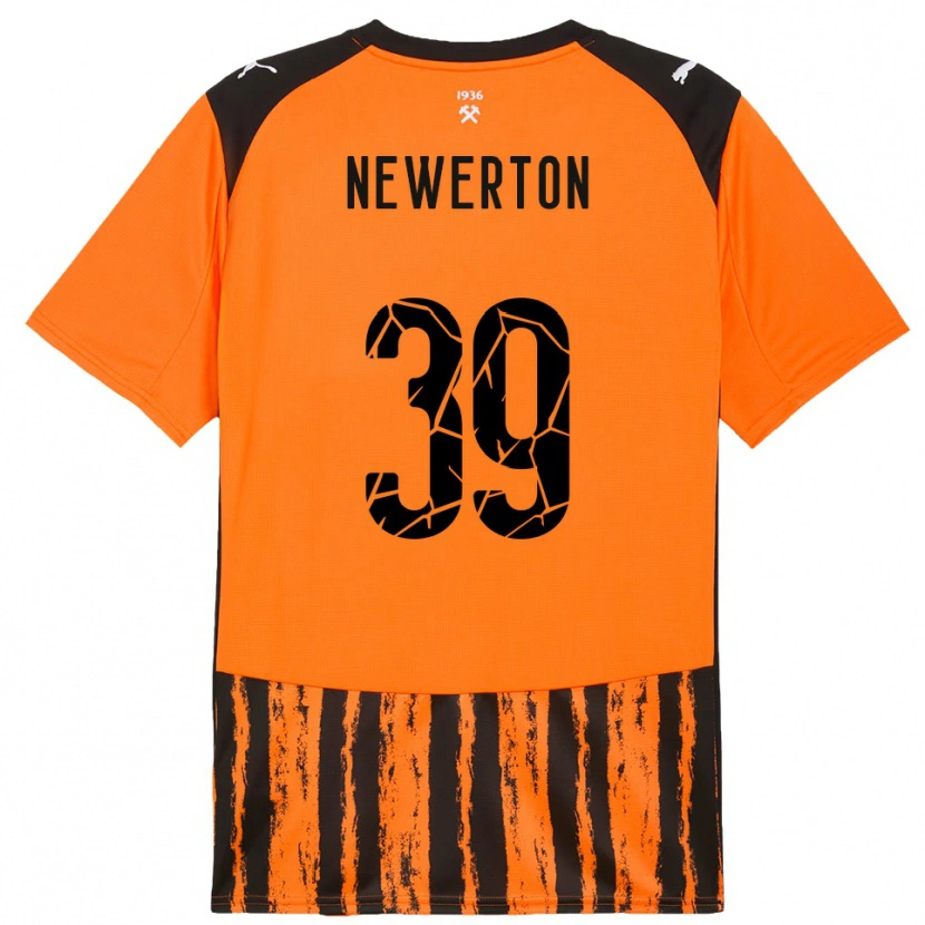 Danxen Dames Newerton #39 Oranje Zwart Thuisshirt Thuistenue 2025/26 T-Shirt België