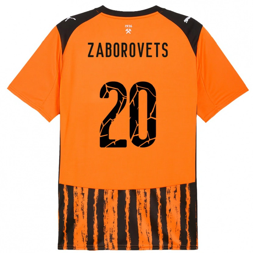 Danxen Dames Lidiia Zaborovets #20 Oranje Zwart Thuisshirt Thuistenue 2025/26 T-Shirt België