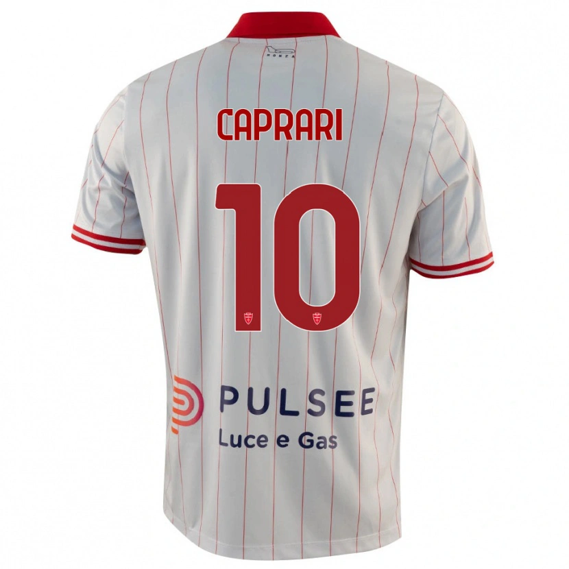 Danxen Dames Gianluca Caprari #10 Wit Rood Blauw Uitshirt Uittenue 2025/26 T-Shirt België