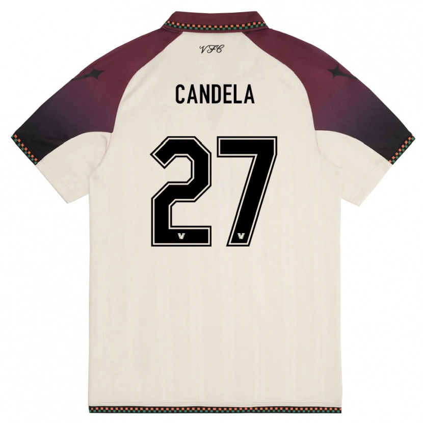 Danxen Dames Antonio Candela #27 Crème Bourgondië Uitshirt Uittenue 2025/26 T-Shirt België