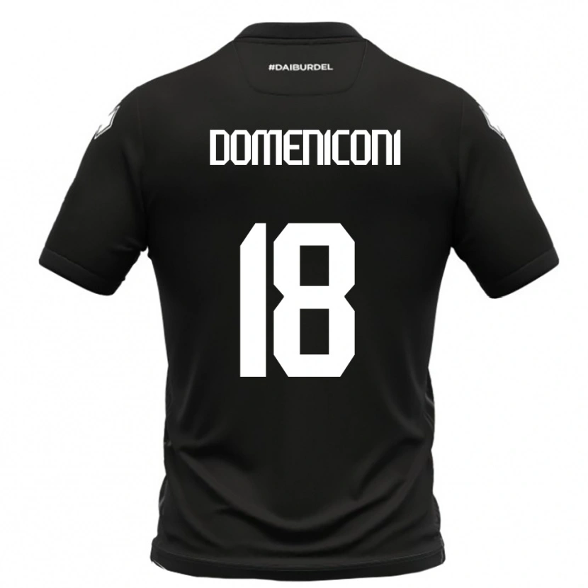 Danxen Dames Riccardo Domeniconi #18 Zwart Wit Uitshirt Uittenue 2025/26 T-Shirt België