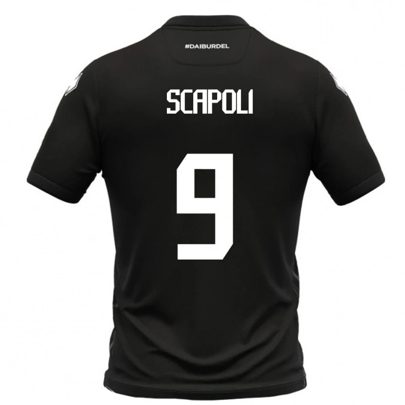 Danxen Dames Francesco Scapoli #9 Zwart Wit Uitshirt Uittenue 2025/26 T-Shirt België