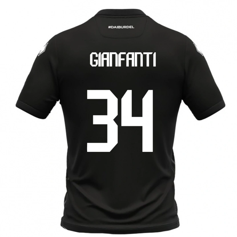 Danxen Dames Simone Gianfanti #34 Zwart Wit Uitshirt Uittenue 2025/26 T-Shirt België