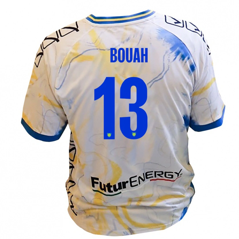 Danxen Dames Devid Eugene Bouah #13 Wit Geel Blauw Uitshirt Uittenue 2025/26 T-Shirt België