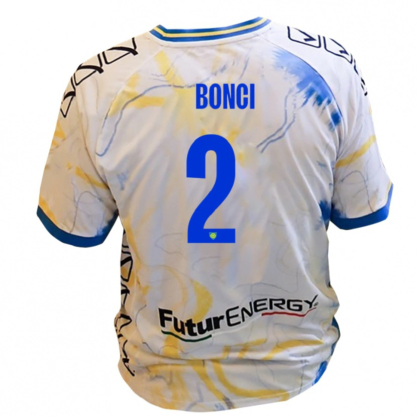 Danxen Dames Alberto Bonci #2 Wit Geel Blauw Uitshirt Uittenue 2025/26 T-Shirt België