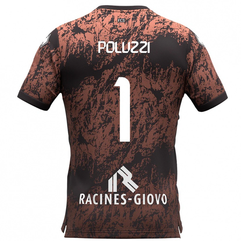 Danxen Dames Giacomo Poluzzi #1 Bruin Zwart Uitshirt Uittenue 2025/26 T-Shirt België
