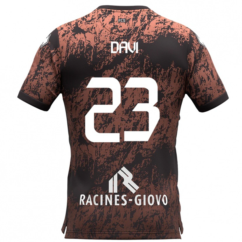 Danxen Dames Federico Davi #23 Bruin Zwart Uitshirt Uittenue 2025/26 T-Shirt België