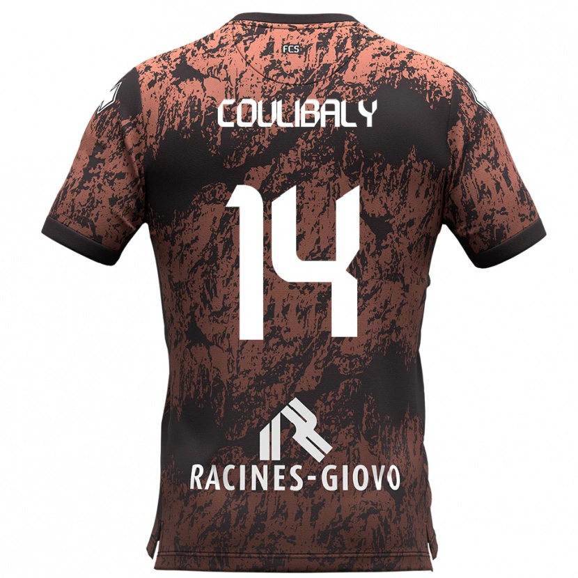 Danxen Dames Mamadou Coulibaly #14 Bruin Zwart Uitshirt Uittenue 2025/26 T-Shirt België