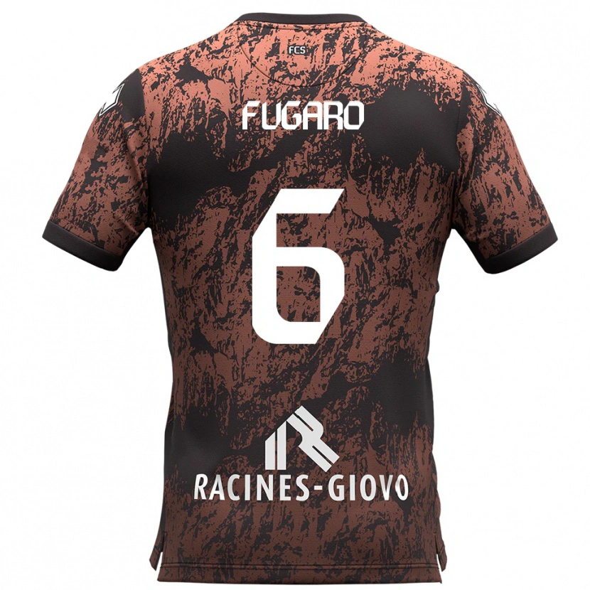 Danxen Dames Matteo Fugaro #6 Bruin Zwart Uitshirt Uittenue 2025/26 T-Shirt België
