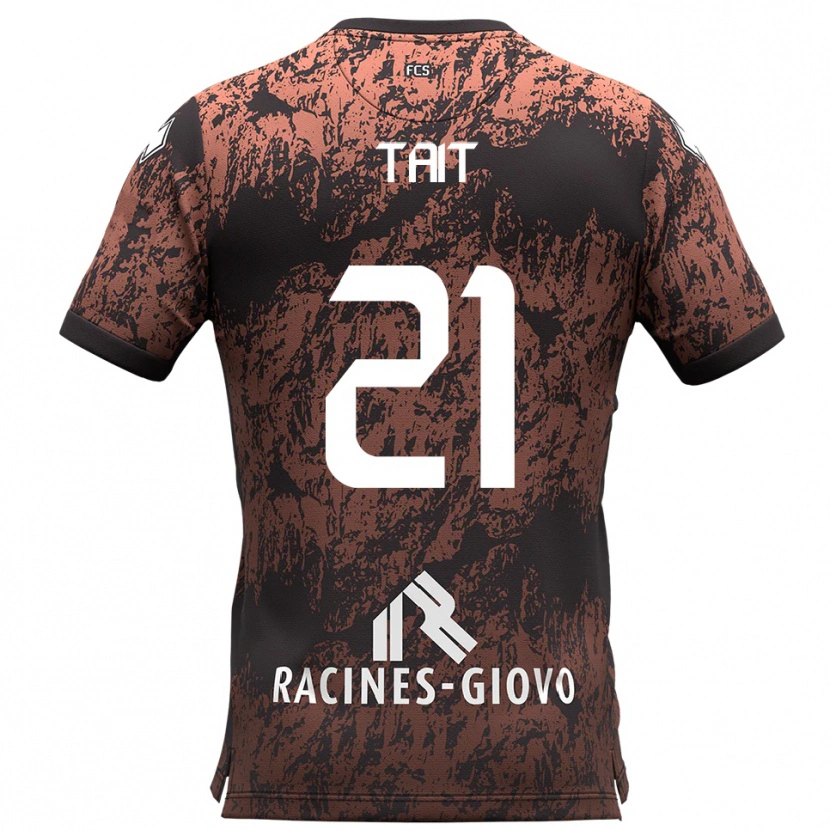 Danxen Dames Fabian Tait #21 Bruin Zwart Uitshirt Uittenue 2025/26 T-Shirt België