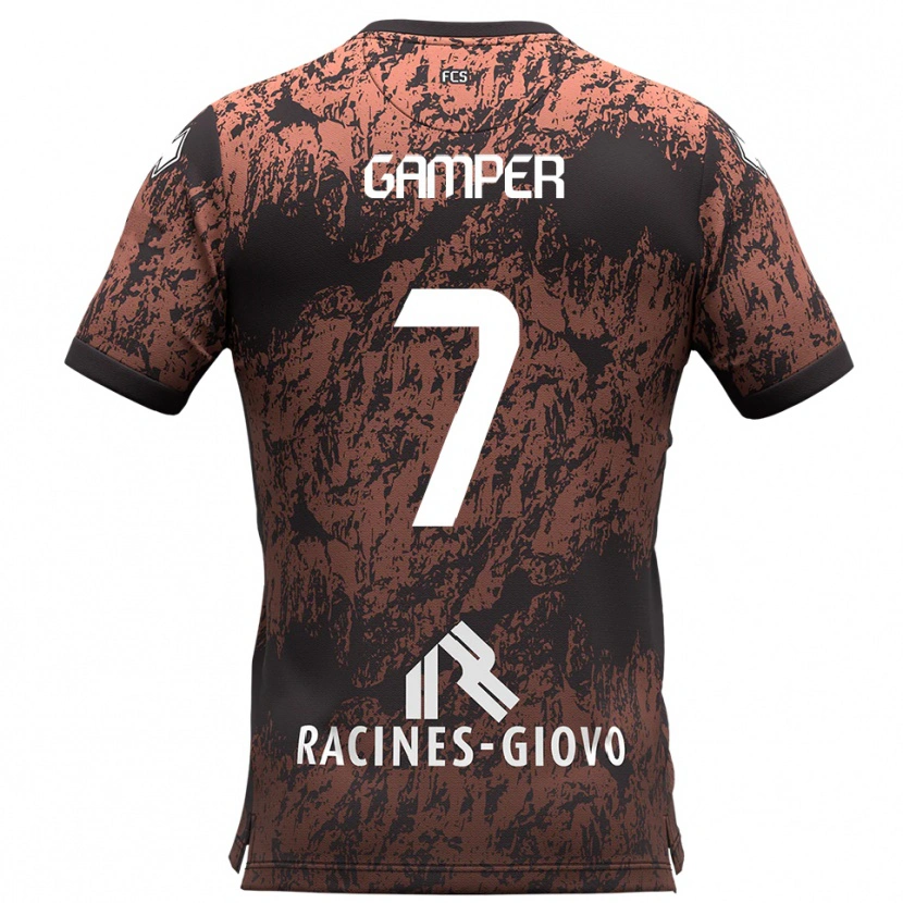 Danxen Dames Hannes Gamper #7 Bruin Zwart Uitshirt Uittenue 2025/26 T-Shirt België