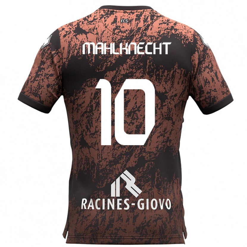 Danxen Dames Felix Mahlknecht #10 Bruin Zwart Uitshirt Uittenue 2025/26 T-Shirt België