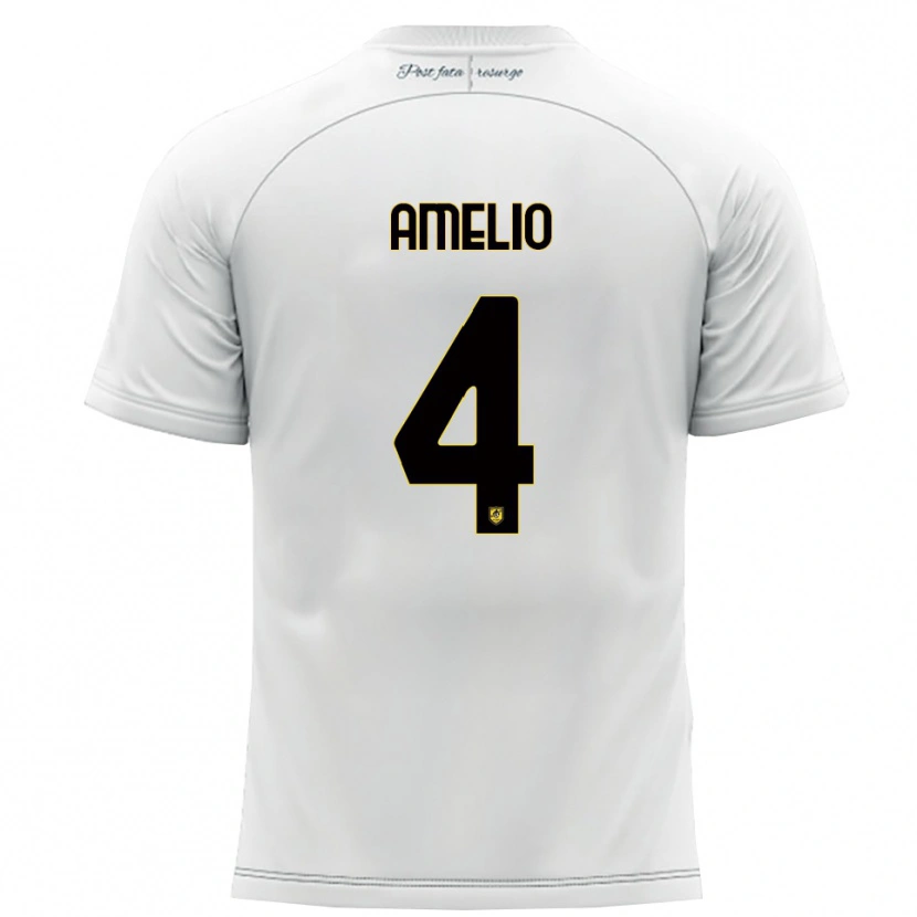 Danxen Dames Ciro Amelio #4 Wit Geel Uitshirt Uittenue 2025/26 T-Shirt België