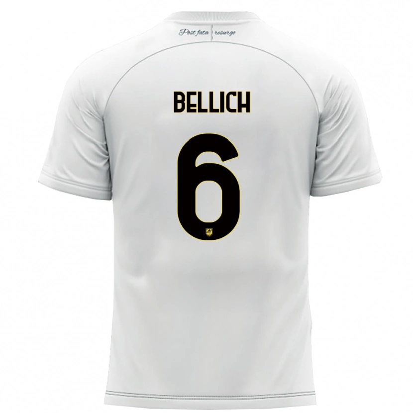 Danxen Dames Marco Bellich #6 Wit Geel Uitshirt Uittenue 2025/26 T-Shirt België