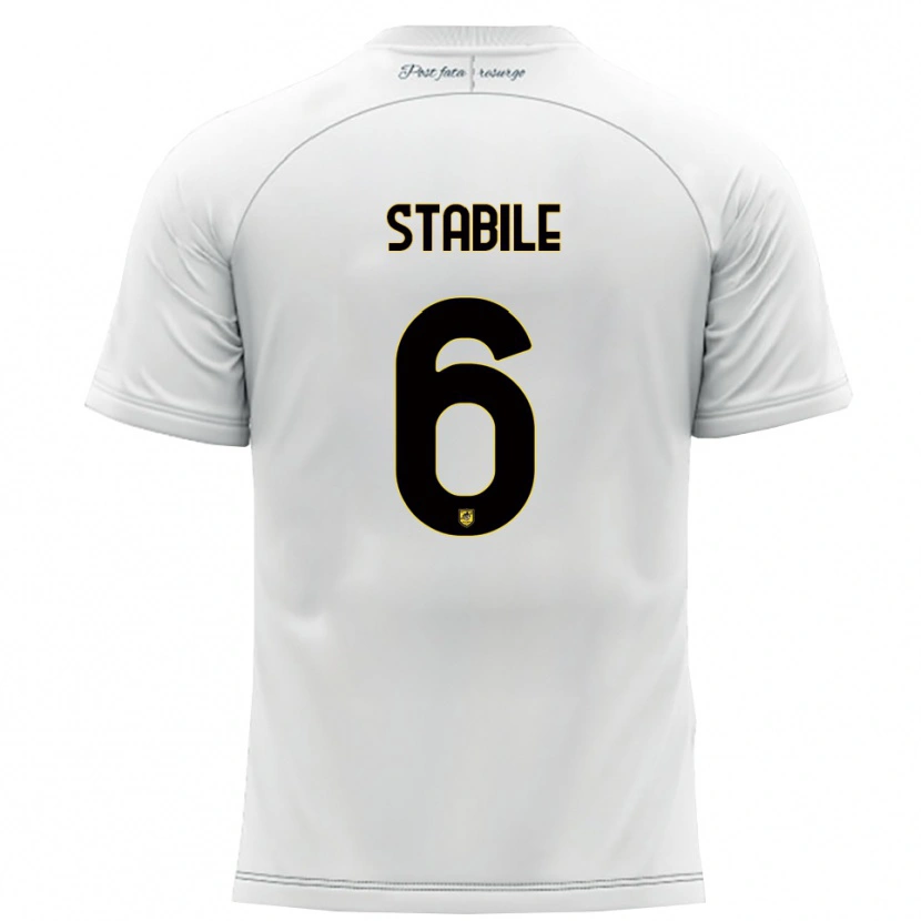 Danxen Dames Giacomo Stabile #6 Wit Geel Uitshirt Uittenue 2025/26 T-Shirt België