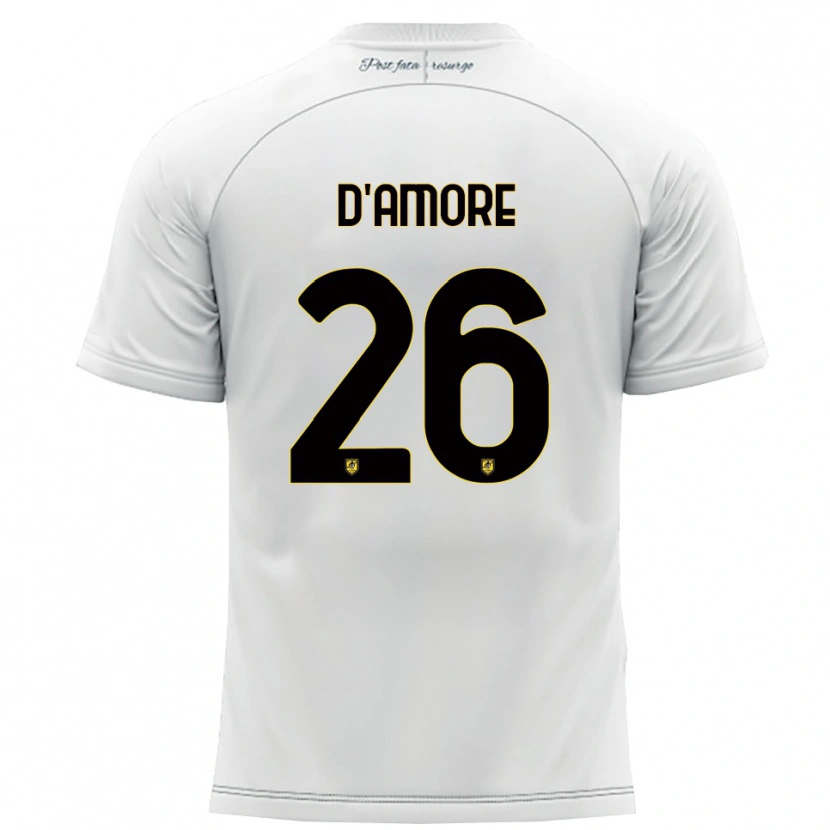 Danxen Dames Francesco D'amore #26 Wit Geel Uitshirt Uittenue 2025/26 T-Shirt België