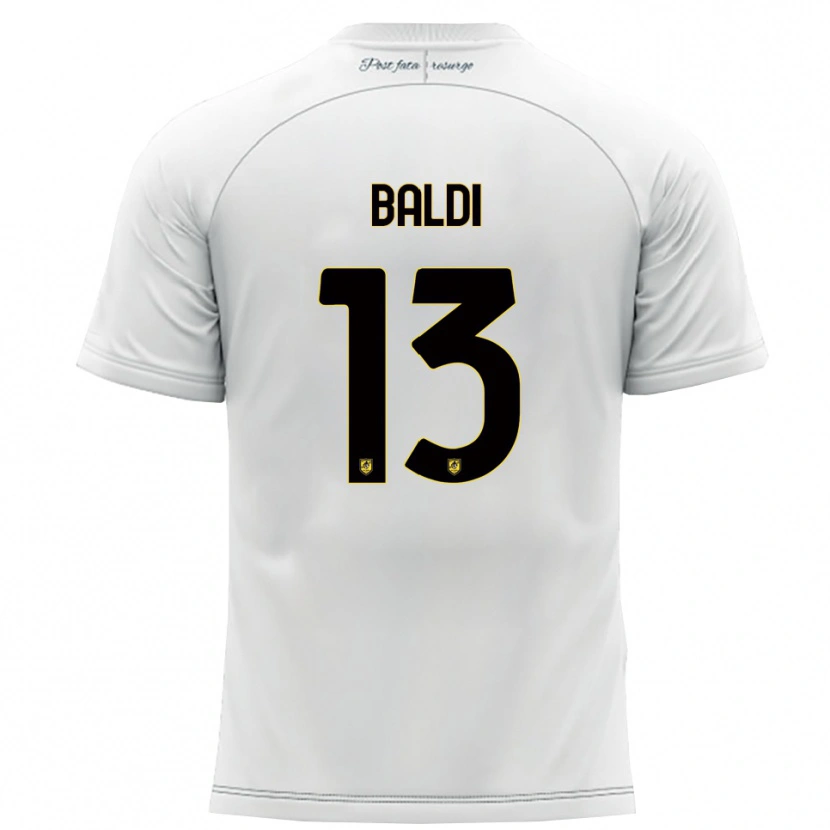 Danxen Dames Matteo Baldi #13 Wit Geel Uitshirt Uittenue 2025/26 T-Shirt België