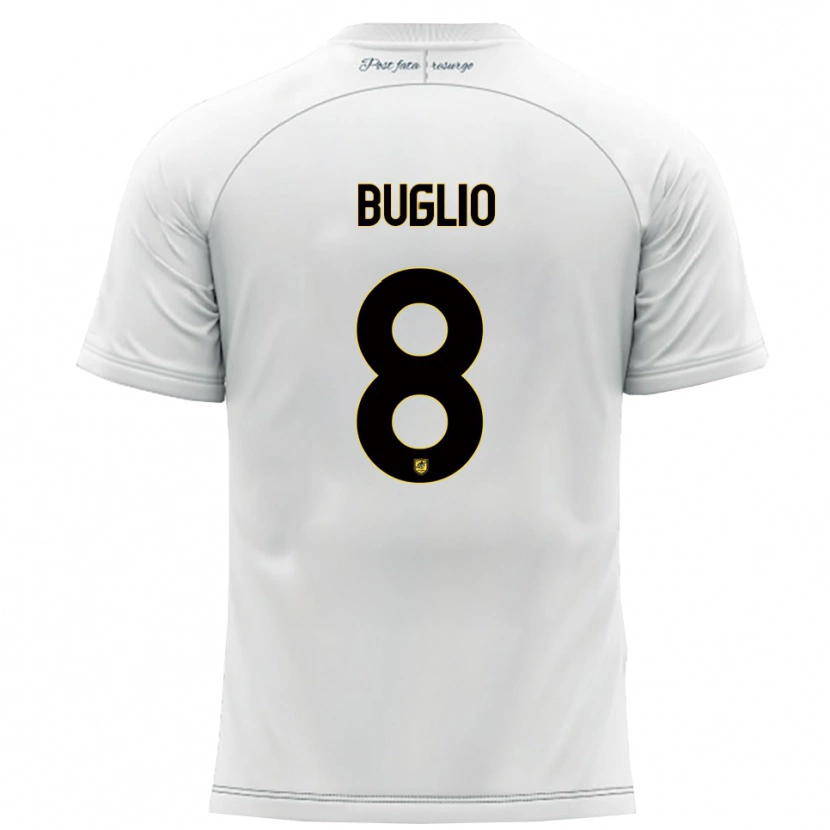Danxen Dames Davide Buglio #8 Wit Geel Uitshirt Uittenue 2025/26 T-Shirt België