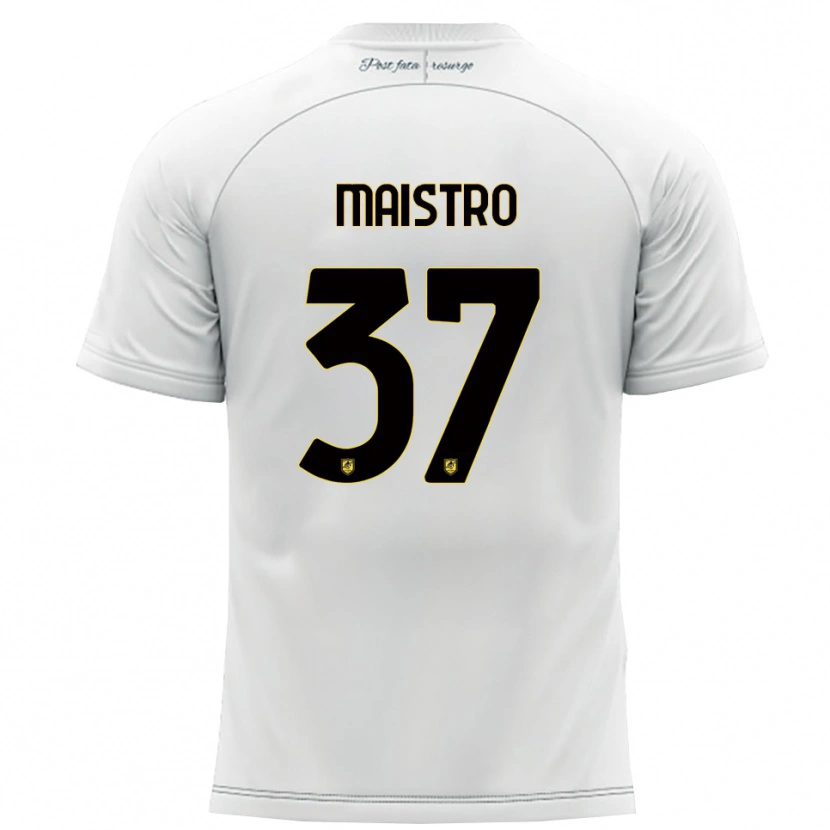 Danxen Dames Fabio Maistro #37 Wit Geel Uitshirt Uittenue 2025/26 T-Shirt België