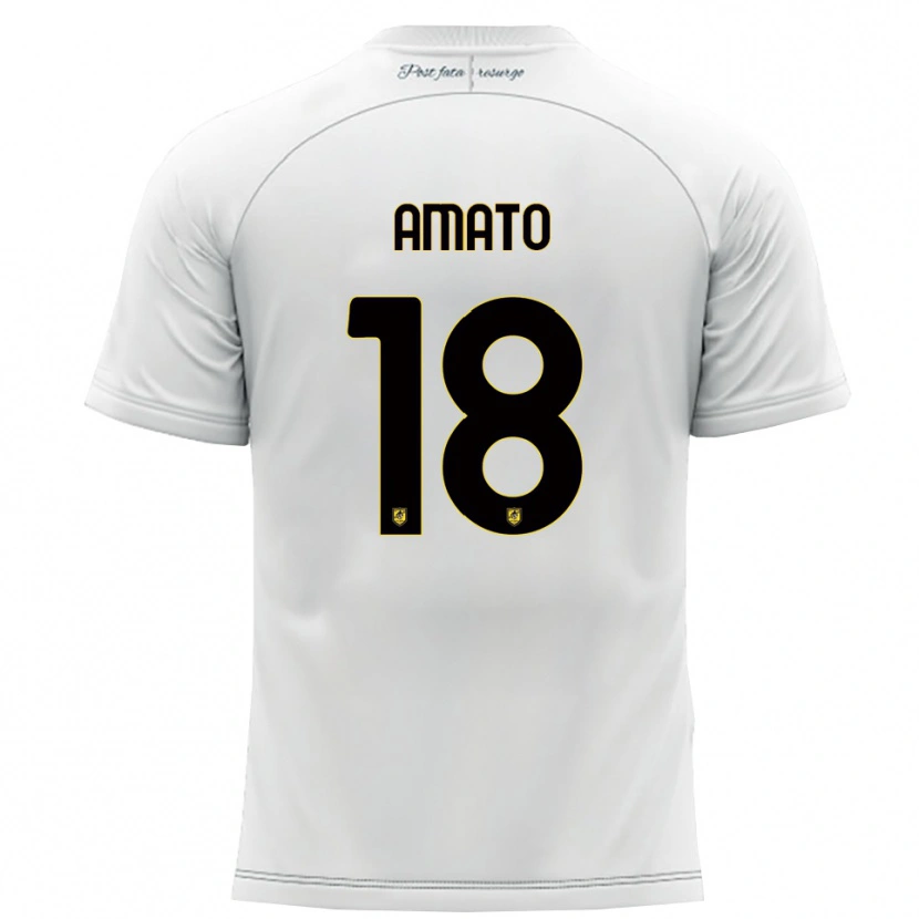 Danxen Dames Pasquale Amato #18 Wit Geel Uitshirt Uittenue 2025/26 T-Shirt België