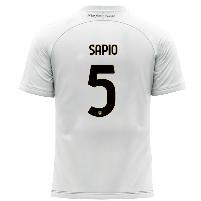 Danxen Dames Jacopo Sapio #5 Wit Geel Uitshirt Uittenue 2025/26 T-Shirt België
