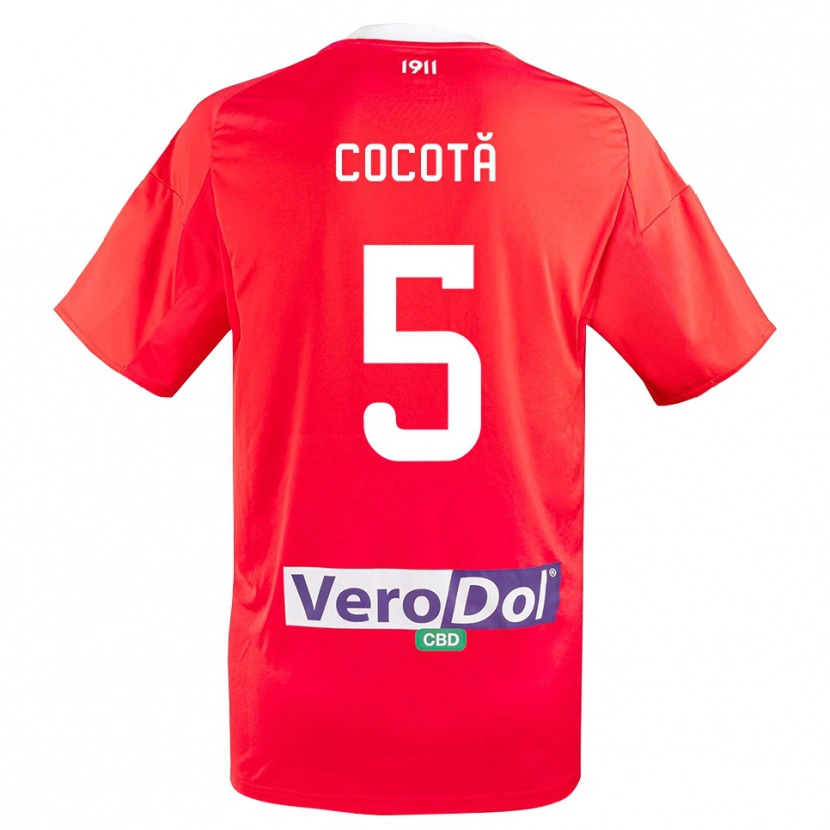 Danxen Dames Dorian Cocotă #5 Rood Wit Uitshirt Uittenue 2025/26 T-Shirt België