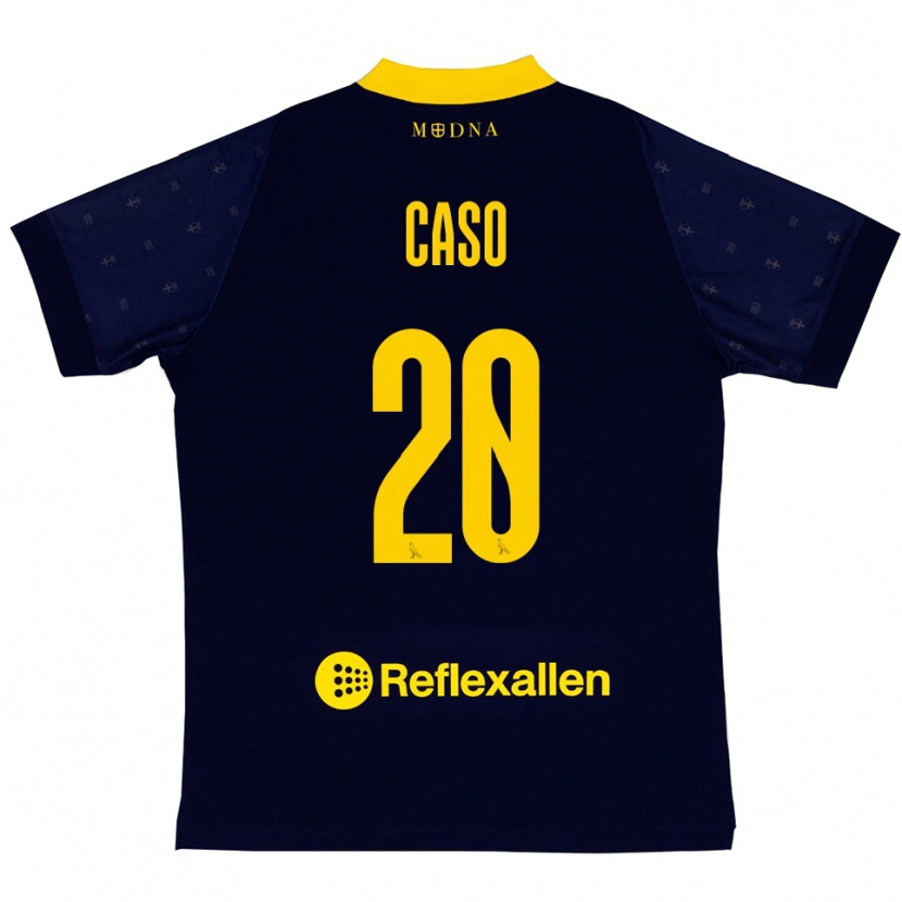 Danxen Dames Giuseppe Caso #20 Donkerblauw Geel Uitshirt Uittenue 2025/26 T-Shirt België