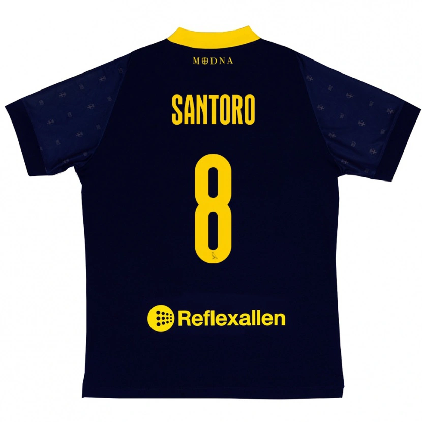 Danxen Dames Simone Santoro #8 Donkerblauw Geel Uitshirt Uittenue 2025/26 T-Shirt België