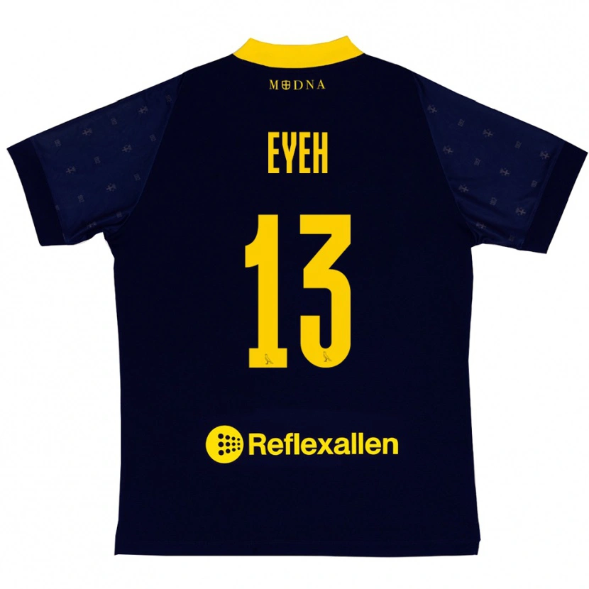 Danxen Dames Nicholas Eyeh #13 Donkerblauw Geel Uitshirt Uittenue 2025/26 T-Shirt België