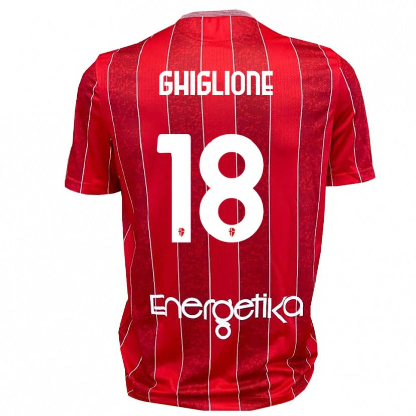 Danxen Dames Paolo Ghiglione #18 Rood Wit Uitshirt Uittenue 2025/26 T-Shirt België