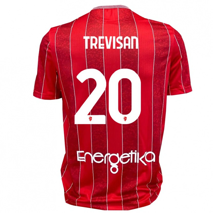 Danxen Dames Francesco Trevisan #20 Rood Wit Uitshirt Uittenue 2025/26 T-Shirt België
