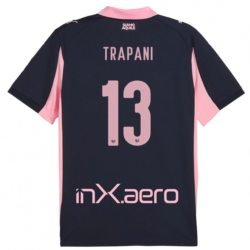Danxen Dames Nicolò Trapani #13 Donkerblauw Roze Uitshirt Uittenue 2025/26 T-Shirt België