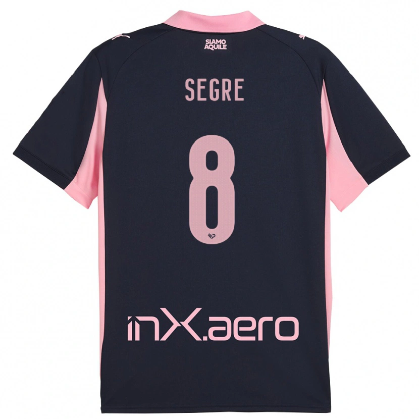 Danxen Dames Jacopo Segre #8 Donkerblauw Roze Uitshirt Uittenue 2025/26 T-Shirt België