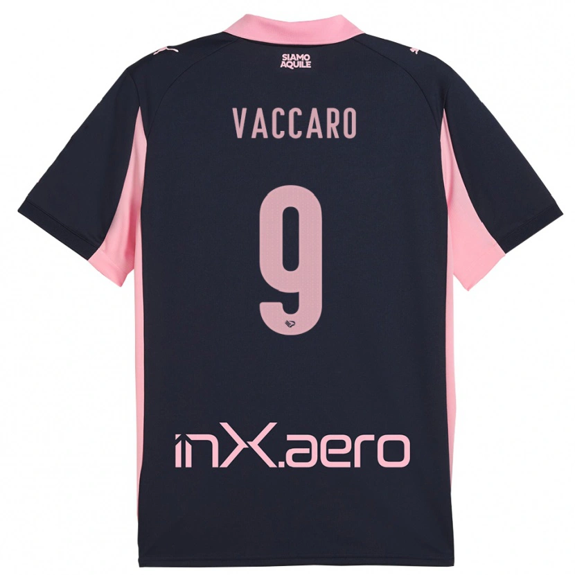 Danxen Dames Christian Vaccaro #9 Donkerblauw Roze Uitshirt Uittenue 2025/26 T-Shirt België