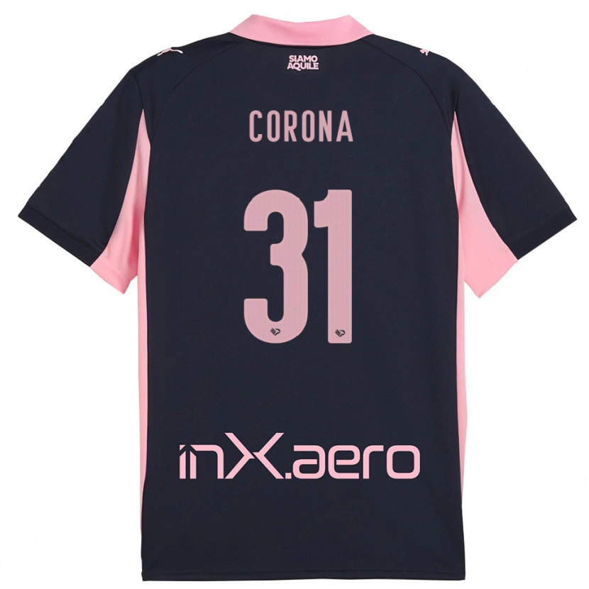 Danxen Dames Giacomo Corona #31 Donkerblauw Roze Uitshirt Uittenue 2025/26 T-Shirt België