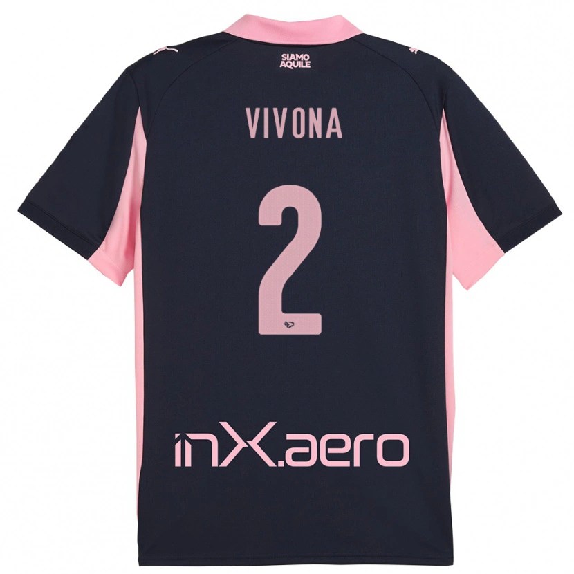 Danxen Dames Samuele Vivona #2 Donkerblauw Roze Uitshirt Uittenue 2025/26 T-Shirt België