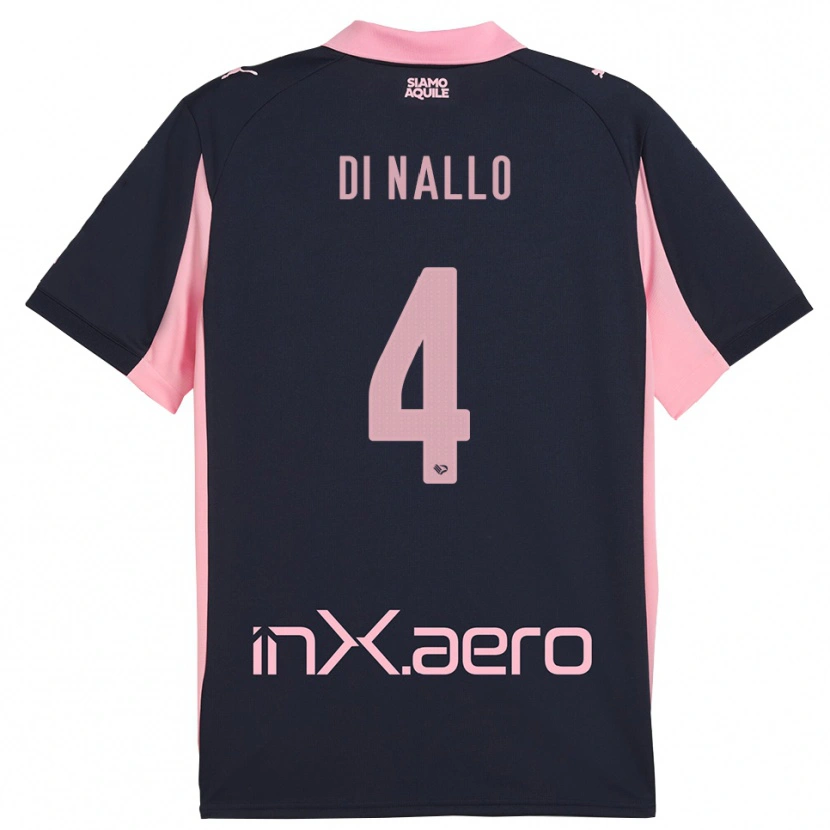 Danxen Dames Federico Di Nallo #4 Donkerblauw Roze Uitshirt Uittenue 2025/26 T-Shirt België