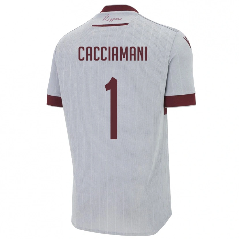 Danxen Dames Niccolò Cacciamani #1 Bourgondië Wit Uitshirt Uittenue 2025/26 T-Shirt België