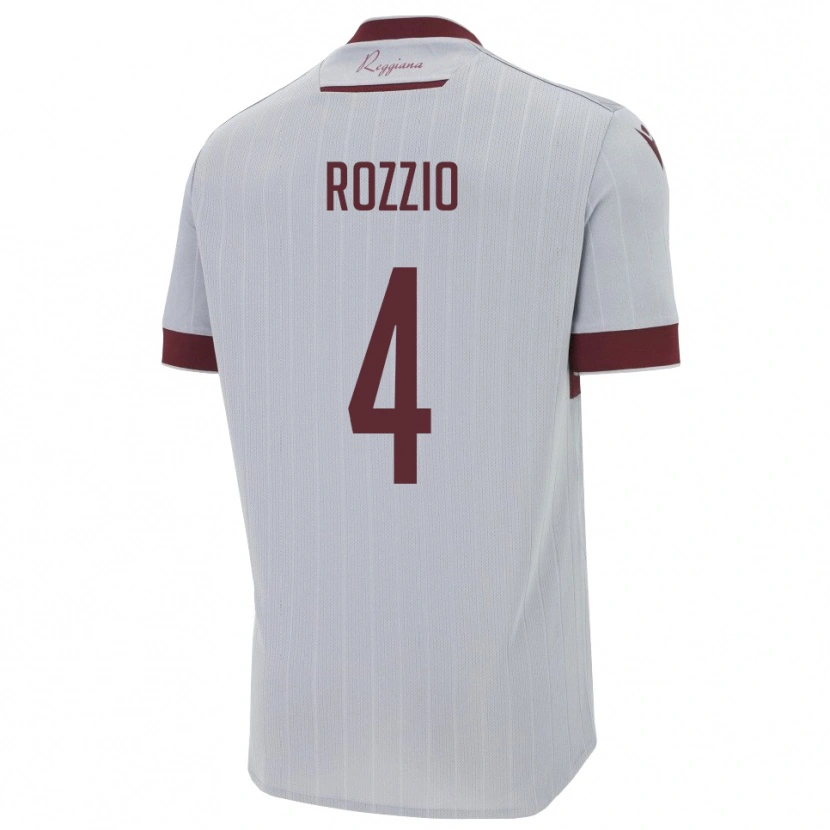 Danxen Dames Paolo Rozzio #4 Bourgondië Wit Uitshirt Uittenue 2025/26 T-Shirt België