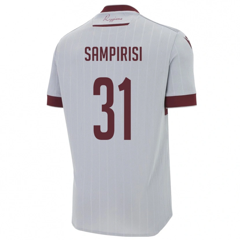 Danxen Dames Mario Sampirisi #31 Bourgondië Wit Uitshirt Uittenue 2025/26 T-Shirt België