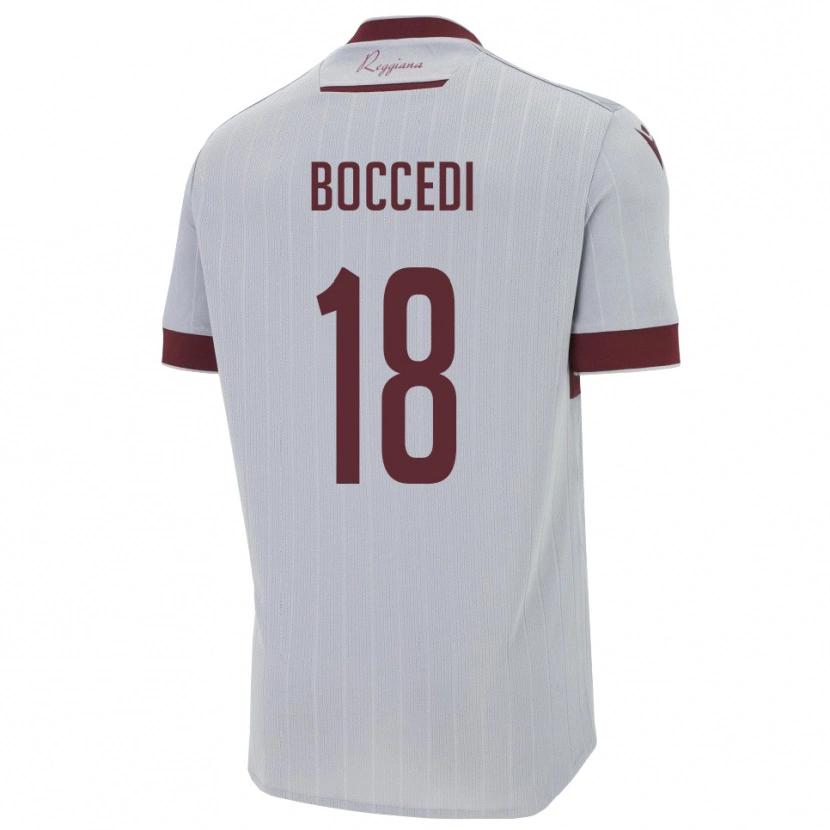 Danxen Dames Alessandro Boccedi #18 Bourgondië Wit Uitshirt Uittenue 2025/26 T-Shirt België
