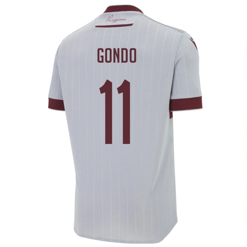 Danxen Dames Cedric Gondo #11 Bourgondië Wit Uitshirt Uittenue 2025/26 T-Shirt België